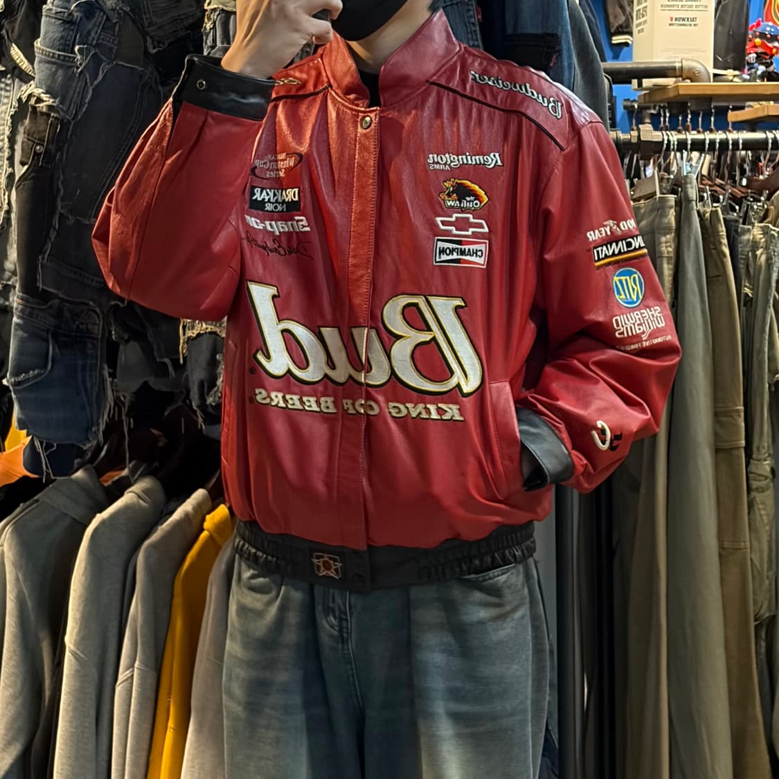 [No.9] JH Design 버드 와이저 레더 레이싱자켓 상품이미지4