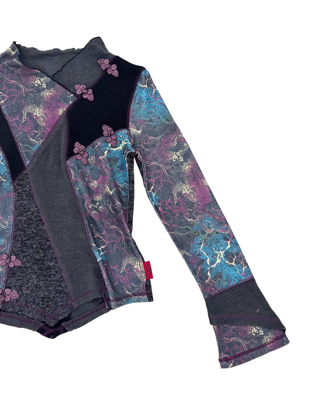 OZZ CROCE (OZZ ON) 오리엔탈 패치 언발 티셔츠 상품이미지3