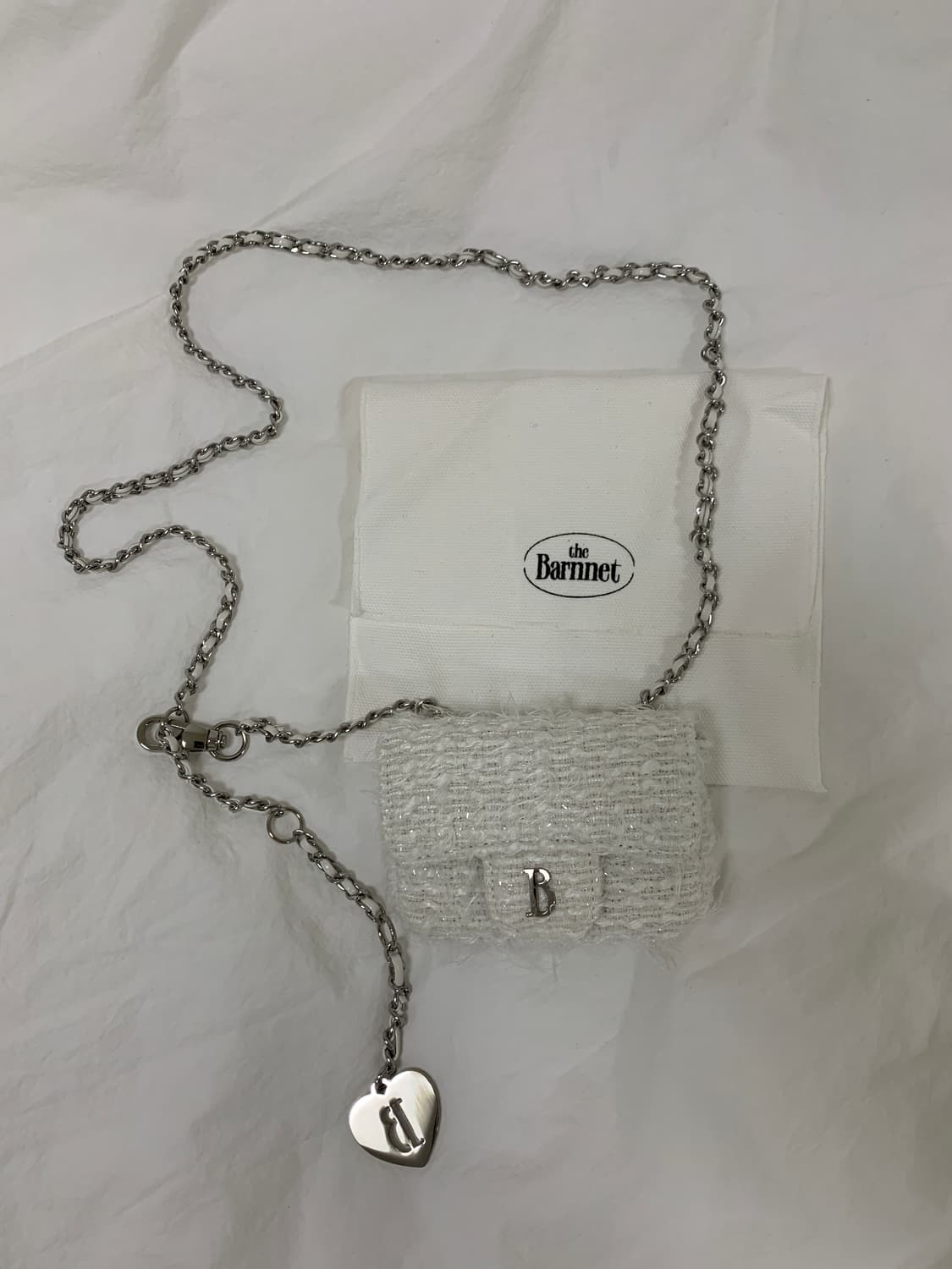 더바넷 트위드 체인 벨트 미니 (아이보리) 상품이미지2