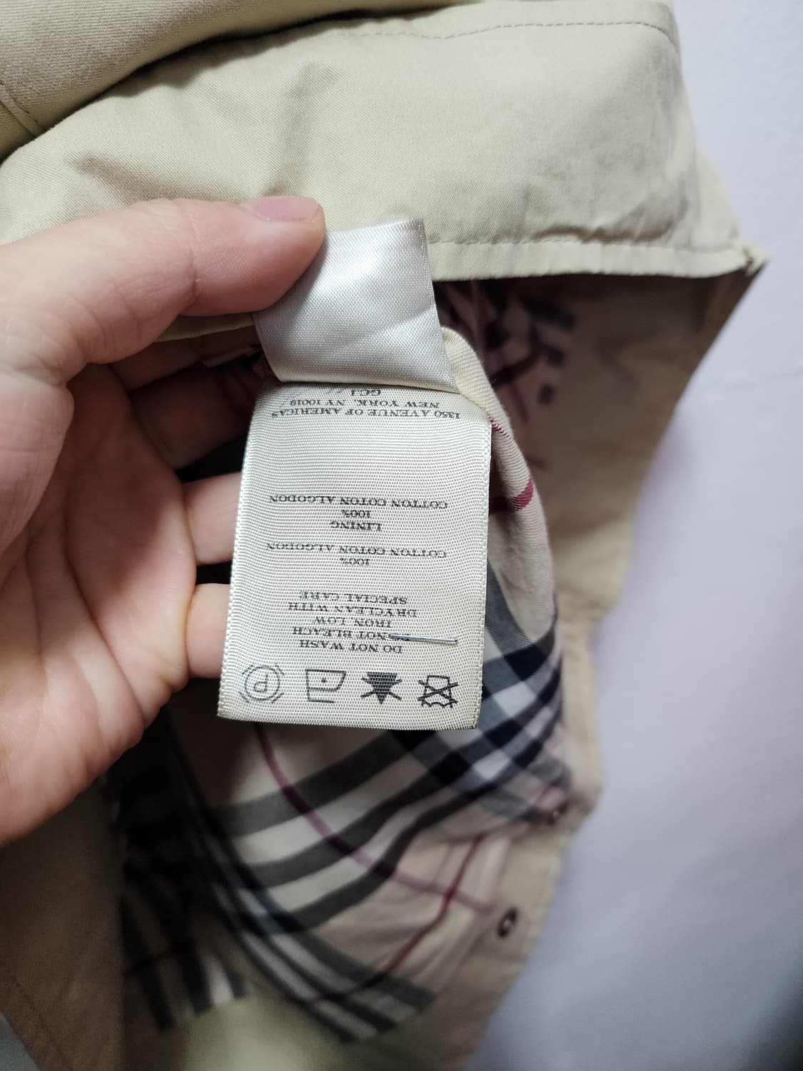 버버리 베이지색 빈티지 스윙톱 면자켓 상품이미지6