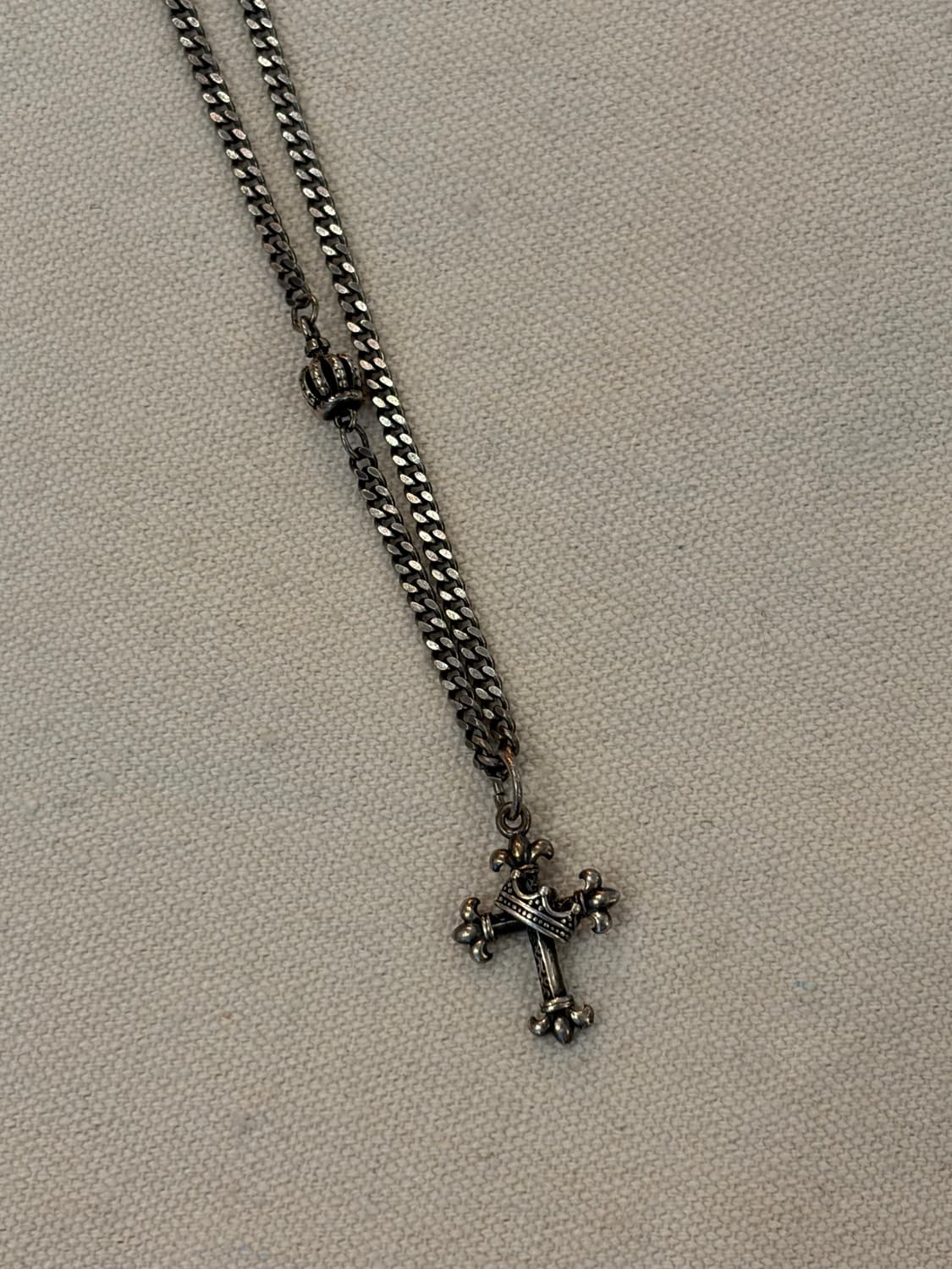 고딕 크라운 크로스 실버925 목걸이 상품이미지1