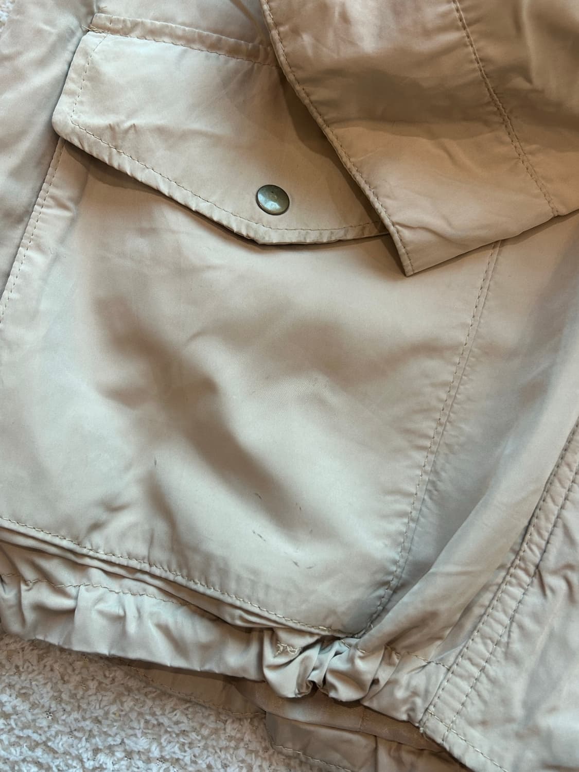 빈티지 벌룬핏 베이지 숏 야상 사파리자켓 바람막이 모리 사와코 하구미  상품이미지3