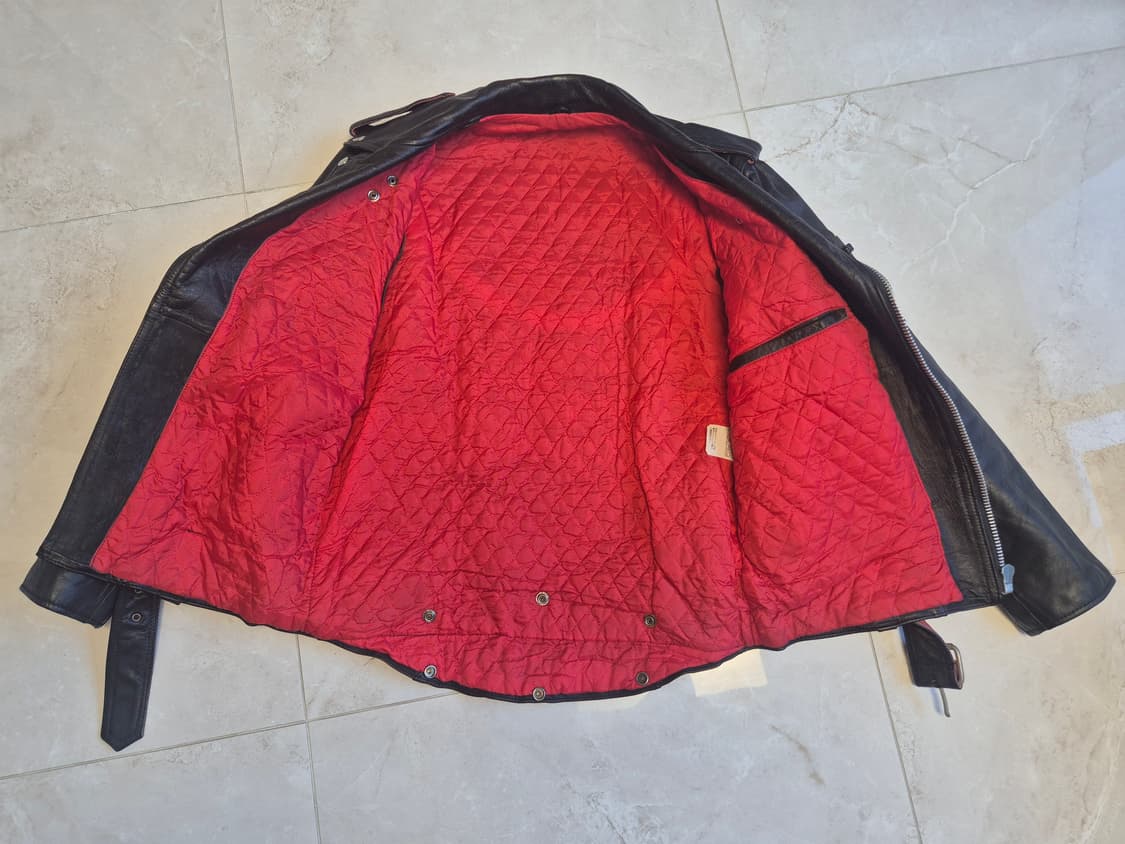 일본 빈티지 소가죽 라이더 자켓(팔 어깨 분리되는 라이더자켓) 상품이미지5