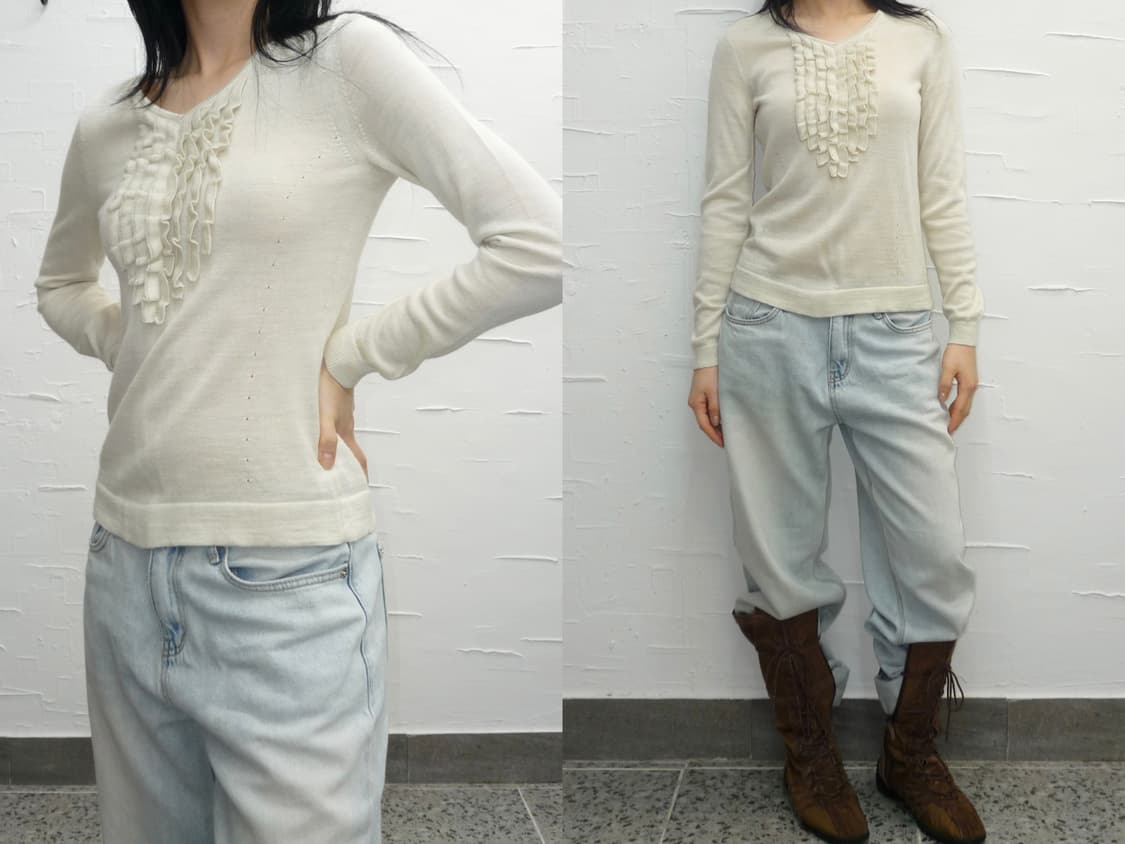 ivory ruffle knit 상품이미지2
