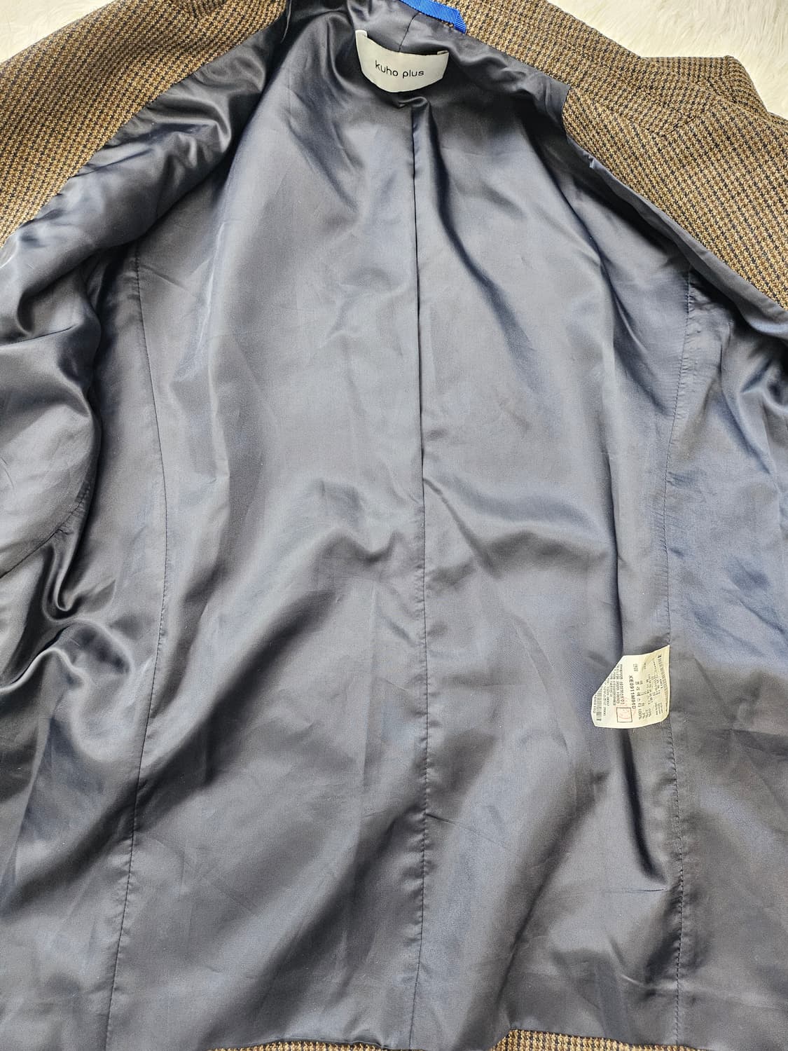 kuho plus 구호플러스 싱글 브라운 체크 자켓 82 상품이미지4