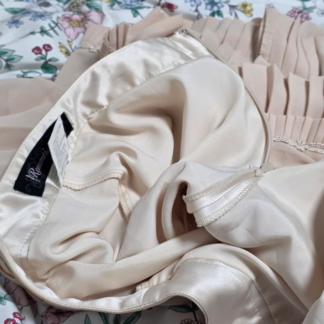 romantic soup)빈티지 아이보리 쉬폰 플리츠 로맨틱 캉캉스커트 상품이미지4