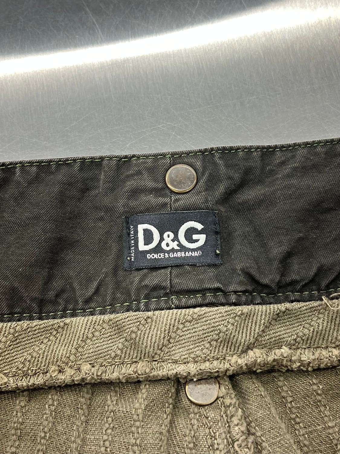 돌체 앤 가바나 02fw 웨이스트 밀리터리 카고 마이저 코튼 팬츠 상품이미지8