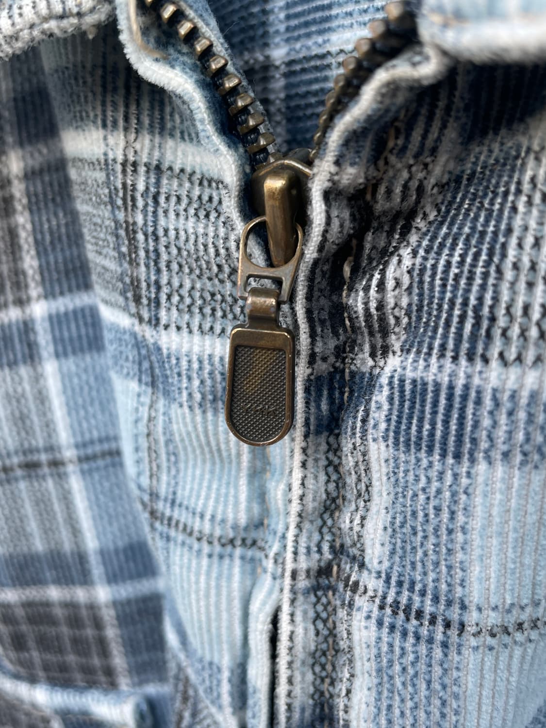 90s Billabong corduroy plaid sky blue 상품이미지8