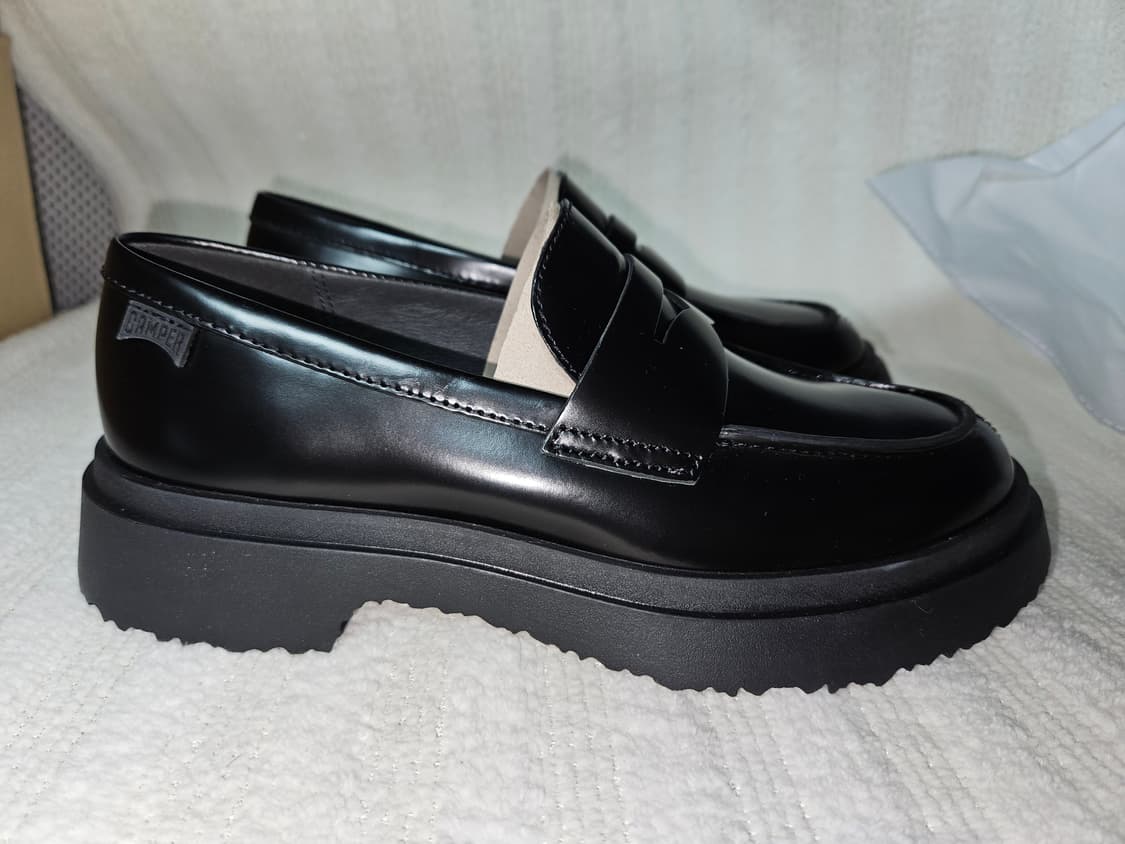 캠퍼 월든 레더 로퍼 블랙 Unisex  상품이미지4