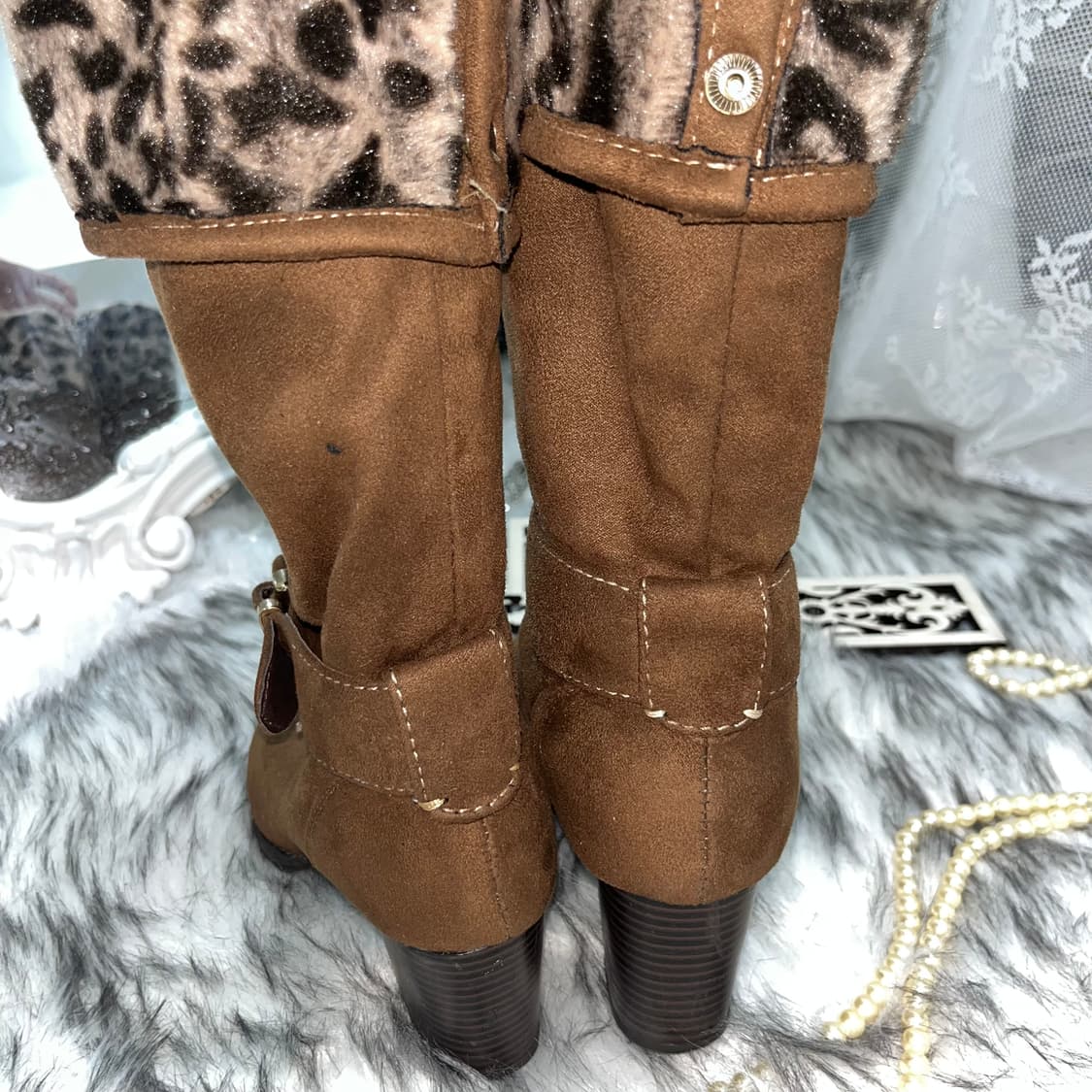 레오파드 버클 브라운 부츠 상품이미지5