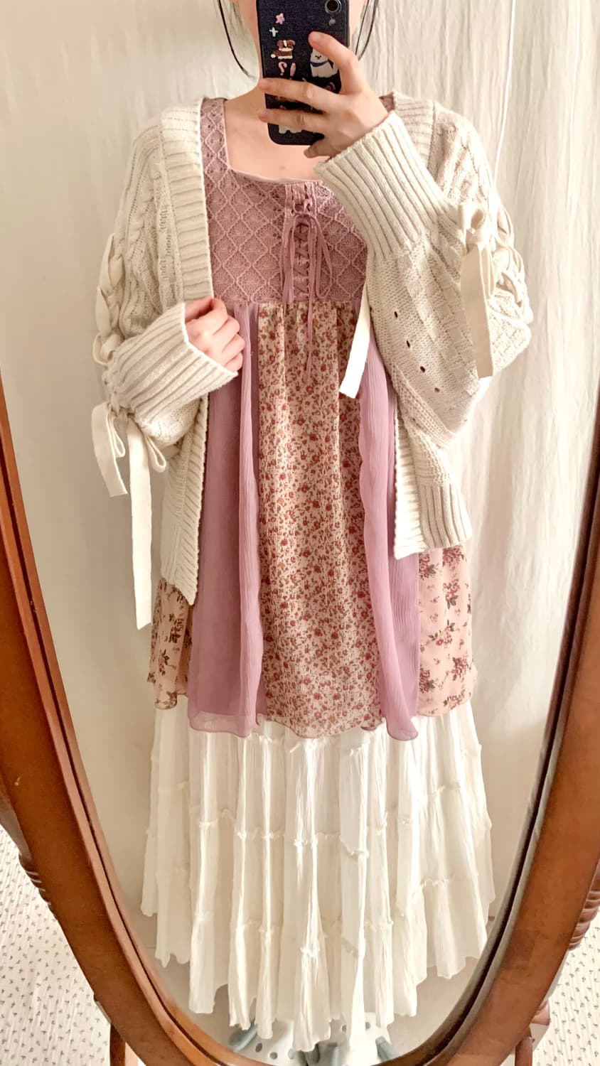 Rosa Cheri 핑크 패치 플라워 나시 상품이미지5