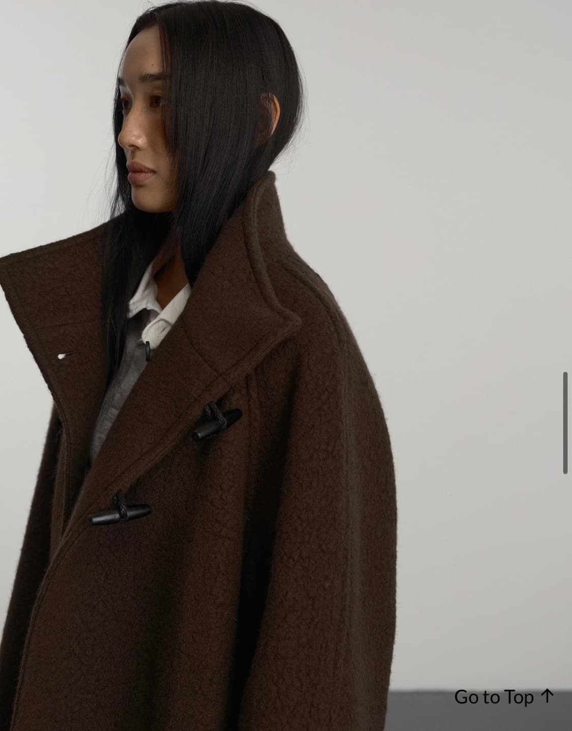 gbh apparel high neck toggle coat brown  상품이미지6