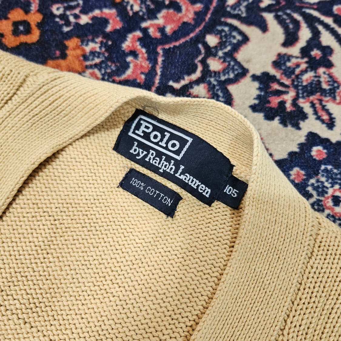 폴로랄프로렌 90's 베이지 코튼 루즈핏 가디건 105size 상품이미지5