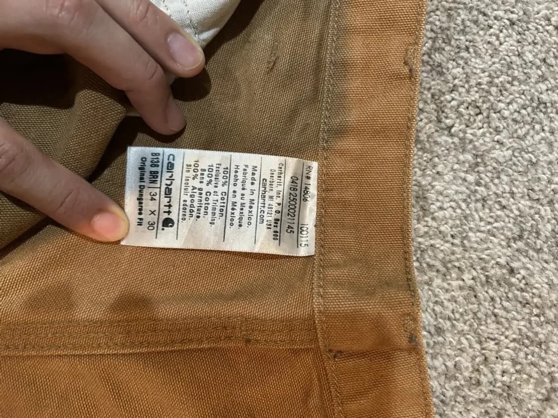 칼하트 더블니 카펜터 32 X 32 플레어드 페인트 스플래터 상품이미지3