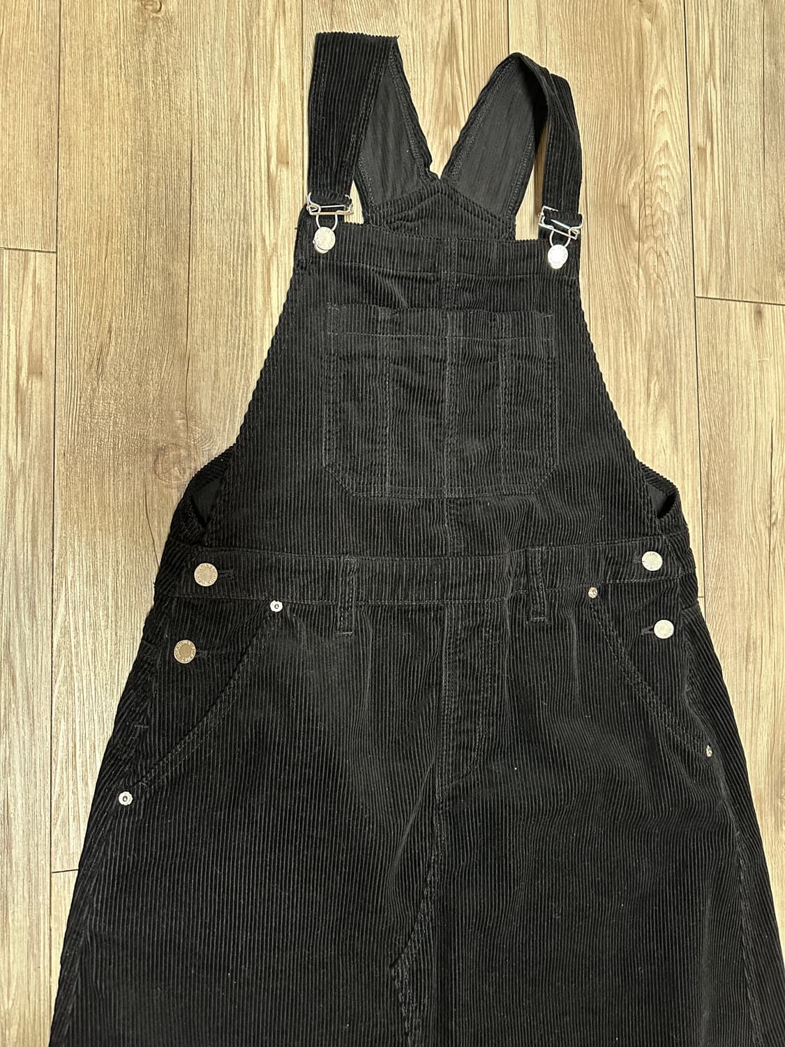 언노운 플라넷_오버롤 코듀로이 롱스커트 블랙(현재 사이트 품절 상품) 상품이미지4