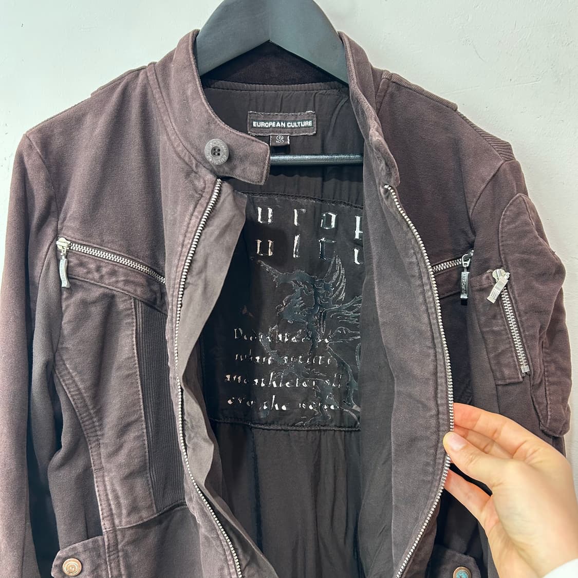 지퍼디테일 바이커 자켓 상품이미지4