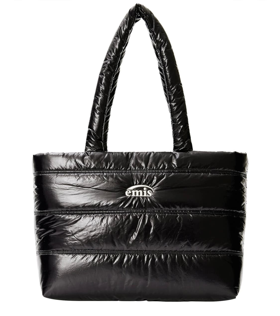 emis 이미스 글로시 패딩 호보백 블랙 상품이미지1