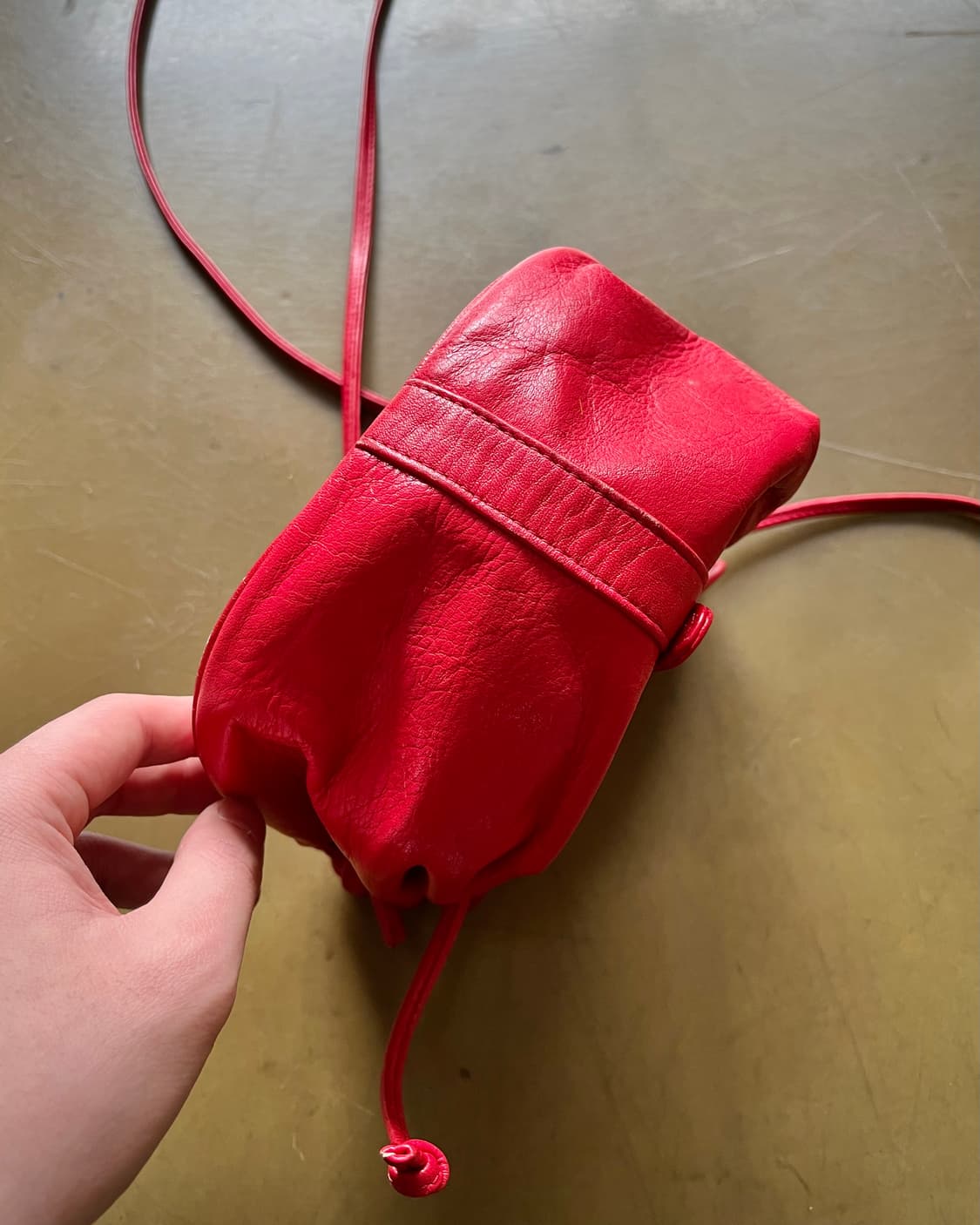 Japanese Vintage Lamb Leather Cross Bag 상품이미지6