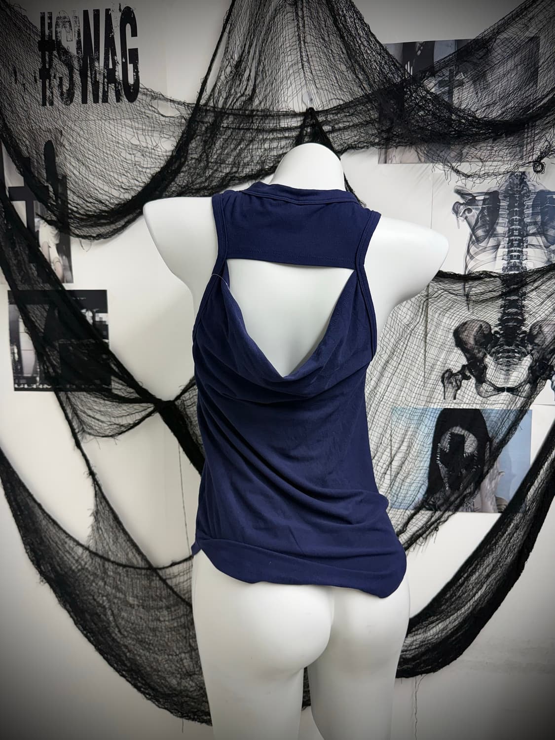 Skull rose printing sleeveless 상품이미지3