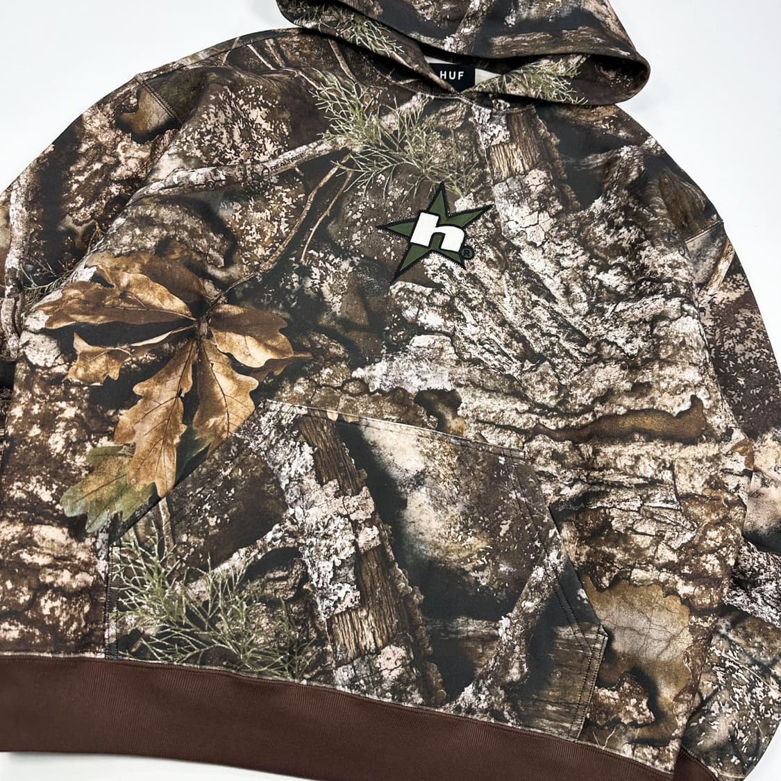 허프 h로고 디테일 헤비 코튼 후드티 (L) 상품이미지3