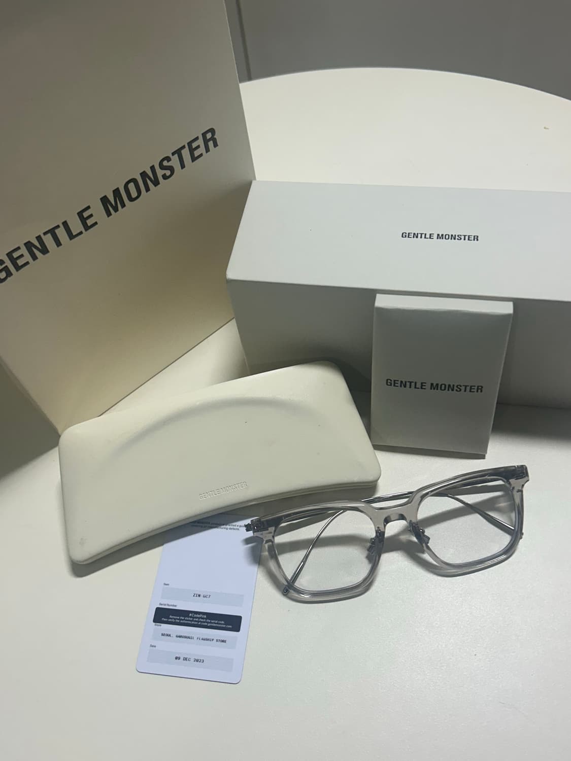 젠틀몬스터 진 ZIN GC7 클리어 그레이 안경 상품이미지2