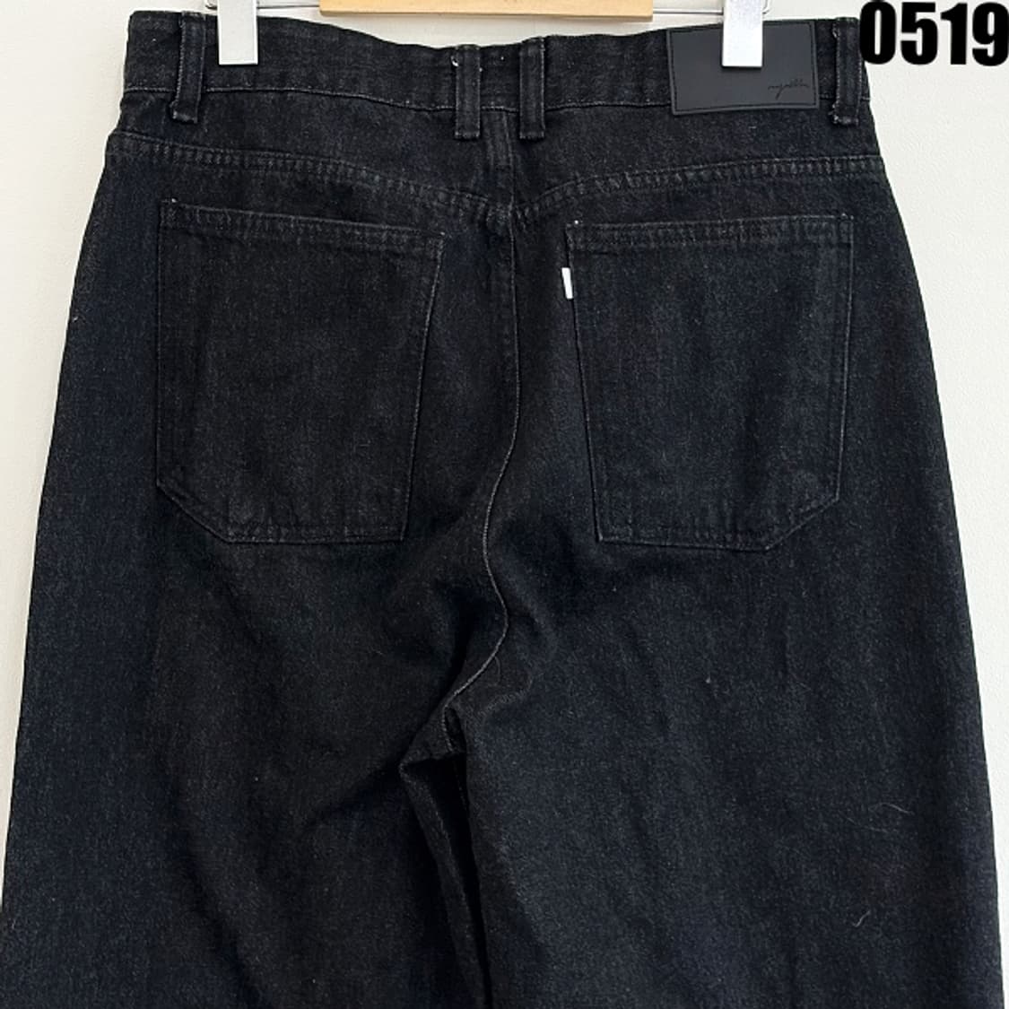 유스 블랙 워싱 와이드 카펜터 데님 팬츠 L 0519 상품이미지10