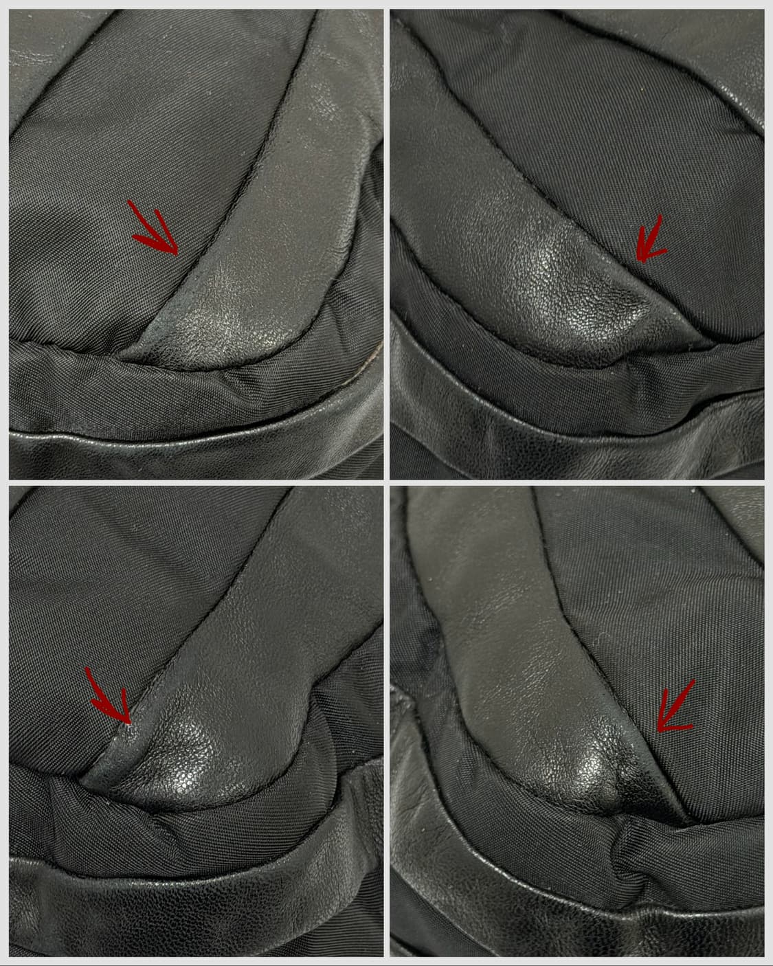 프라다 테수토 나파 레더 스트라이프 체인 쇼퍼백 상품이미지7