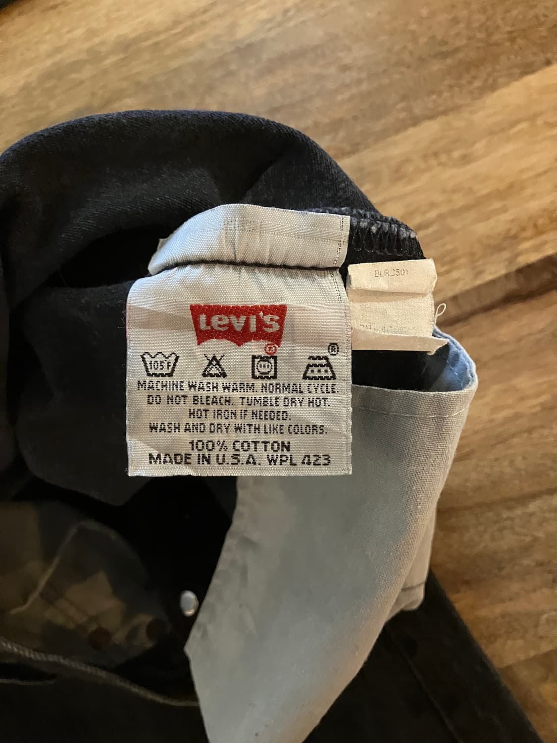 90s USA 빈티지 리바이스 501 블랙 데님 팬츠 상품이미지9