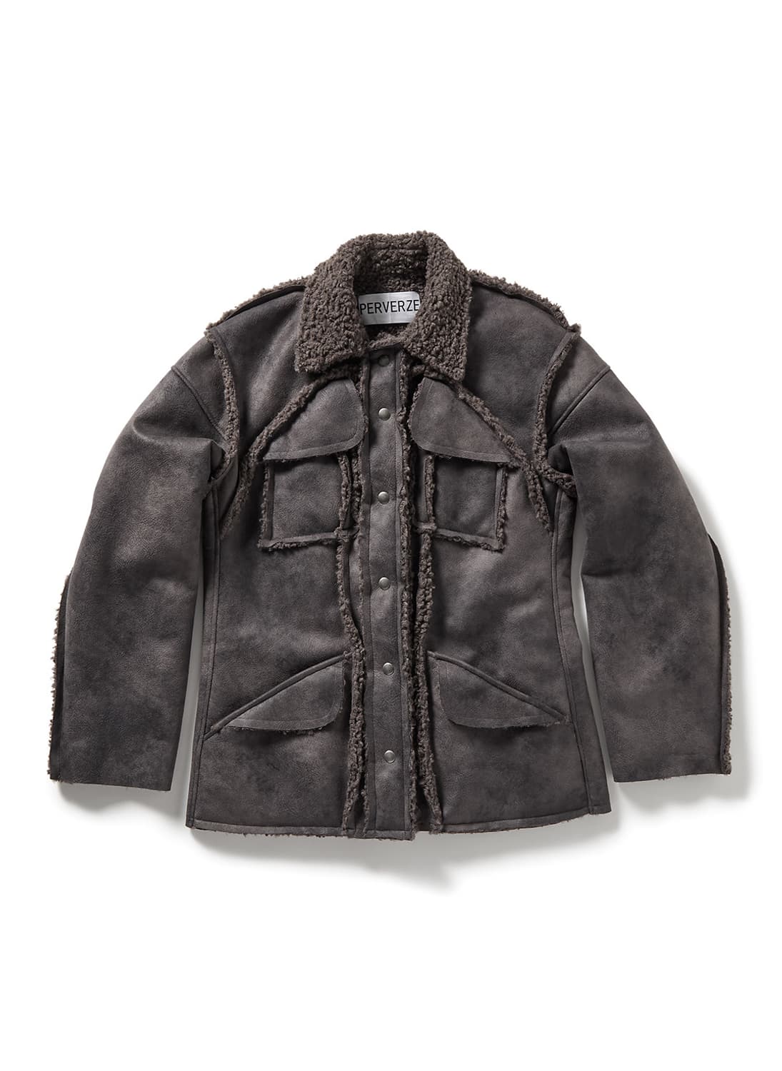 [F]퍼버즈 25fw Cut Line 무스탕 자켓 상품이미지1