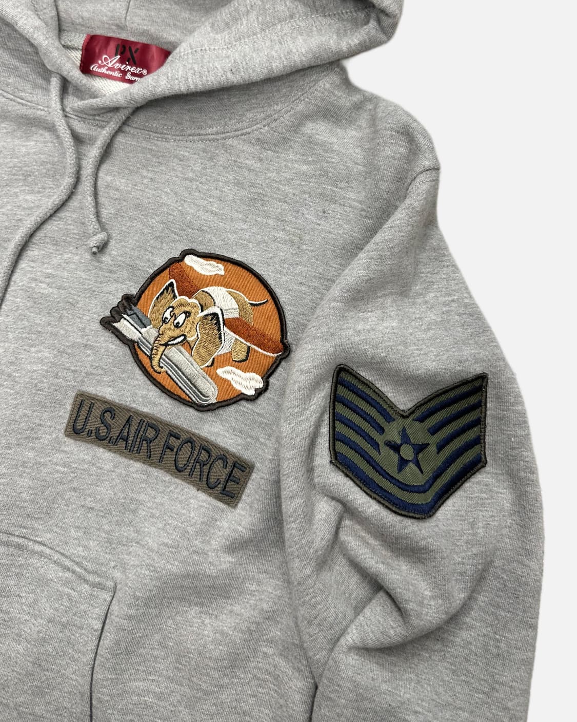 military patch crop hood t-shirt 상품이미지4