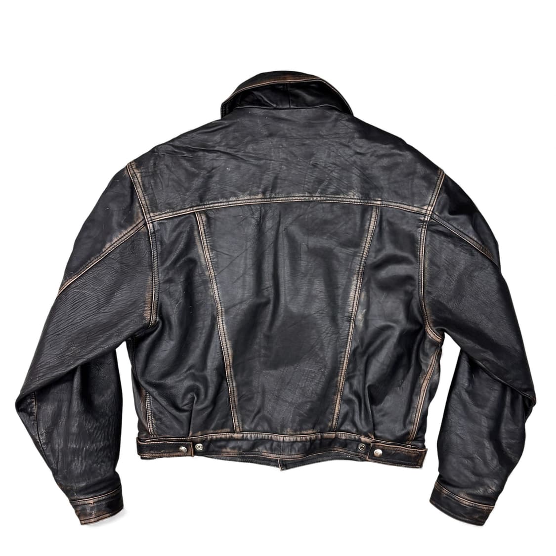 빈티지 레더 트러커 자켓 상품이미지2