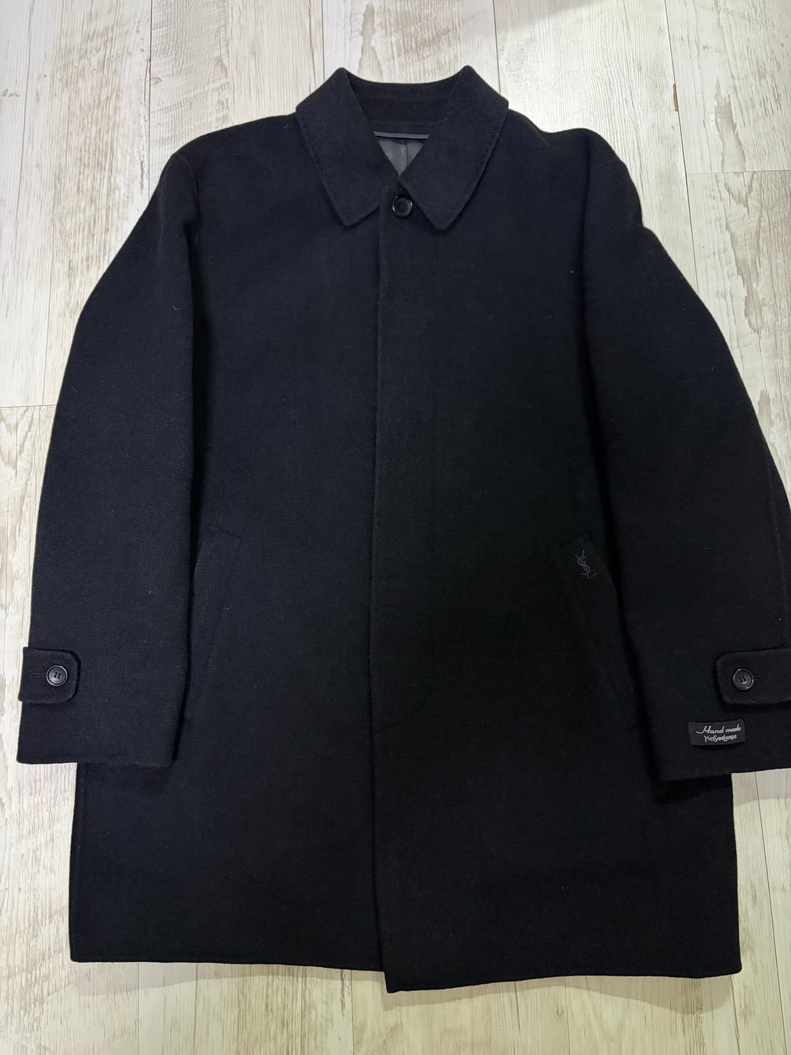 [L] YSL 이브 생 로랑 블랙 핸드메이드 코트 입생로랑 상품이미지2