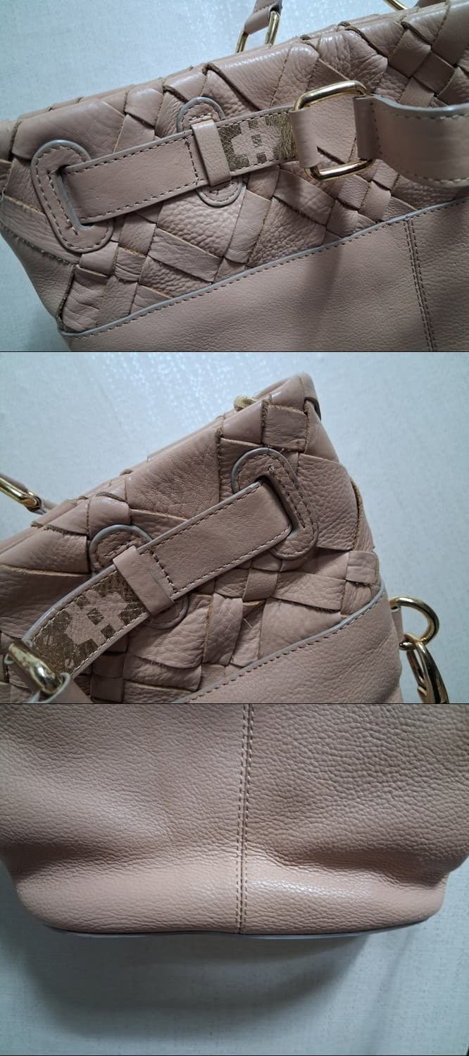 일본구제 Casellini 카셀리니 산호색 가죽코로스겸 토드 미사용품
묵 상품이미지4