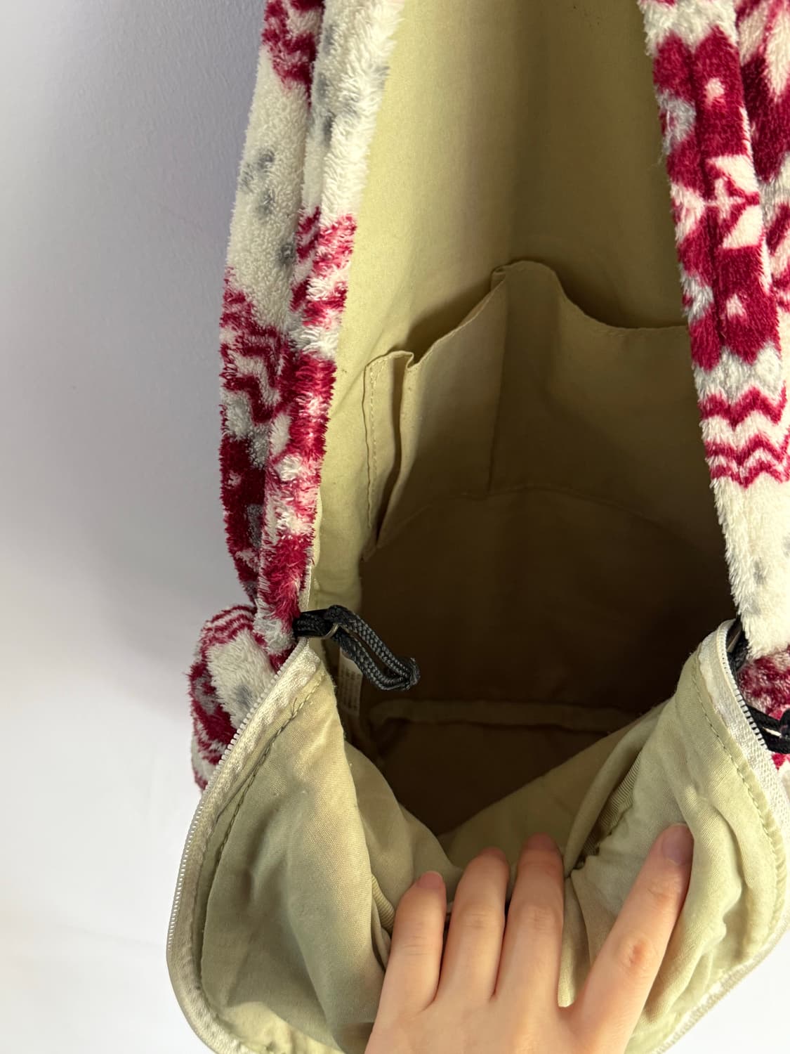 후리스 백팩 플리스백팩 눈꽃백팩 모리걸 일본빈티지 모리무드 상품이미지4