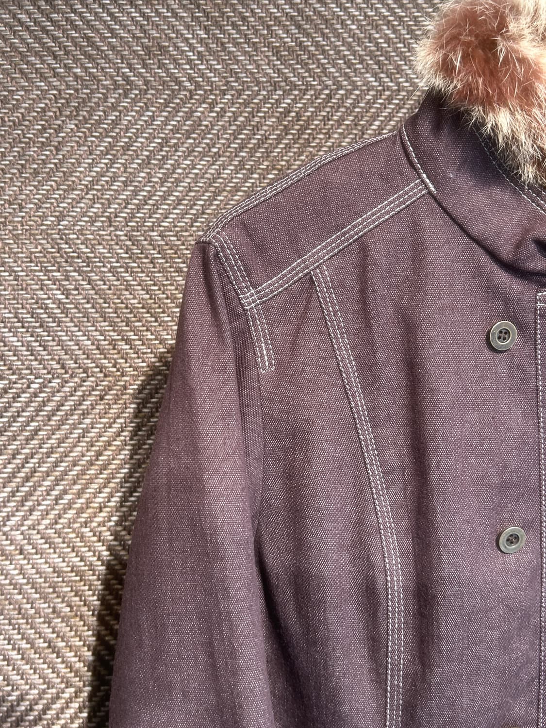 00s 히로코 코시노 퍼 트리밍 자켓  상품이미지5