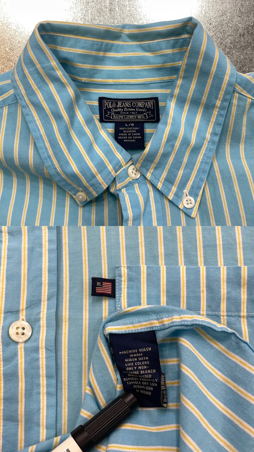 (L) POLO Jeans 폴로 진스 스트라이프 셔츠 상품이미지10