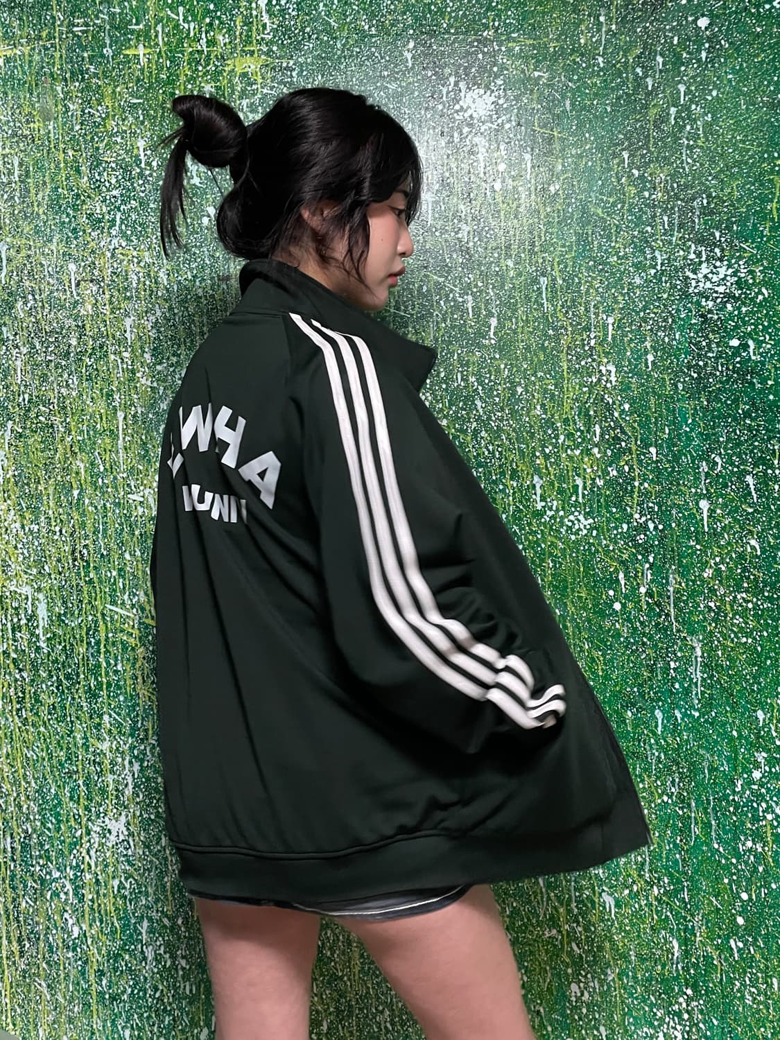 아디다스 이화여대 딥그린 스몰로고 져지 XL 상품이미지5