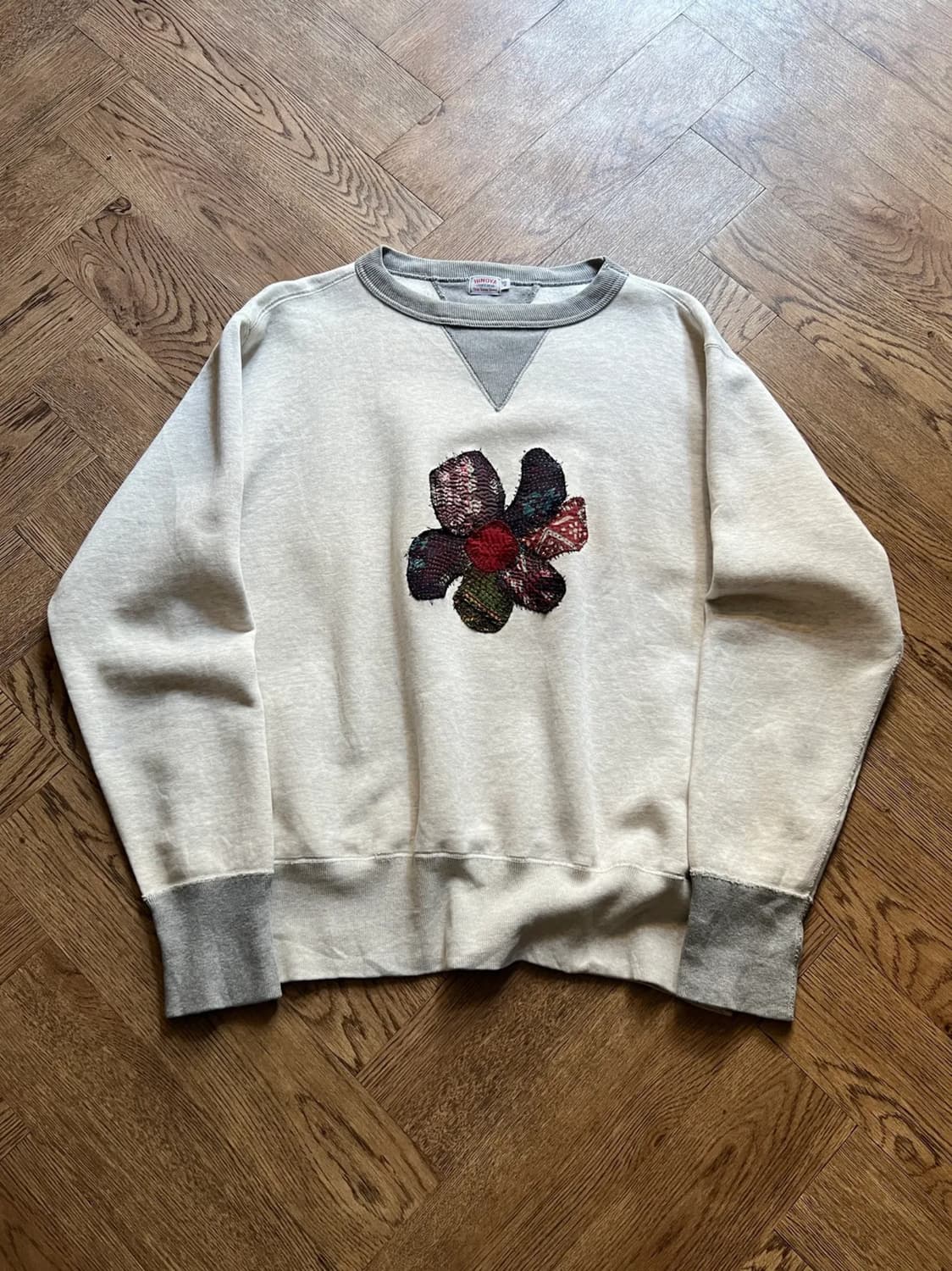 [L]HINOYA 히노야 유니온메이드 보로 패치 리페어 스웻셔츠 상품이미지1