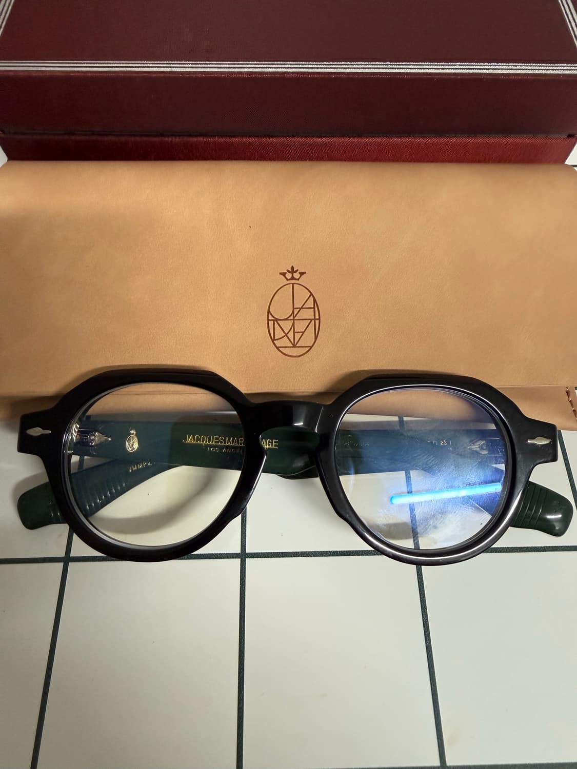 자크마리마지 폰티아니  블랙/그린 안경 46/23 상품이미지1