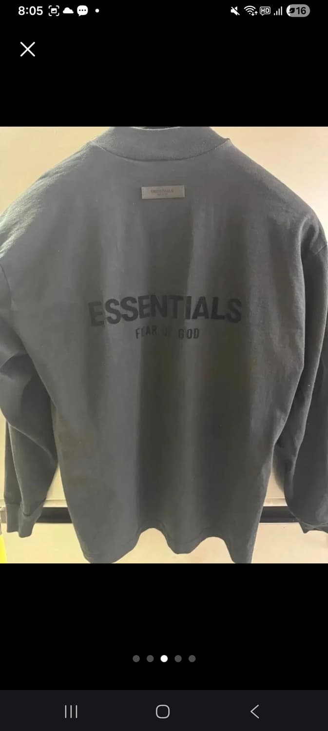 에센셜 피어오브갓 롱슬리브 티셔츠S 상품이미지3