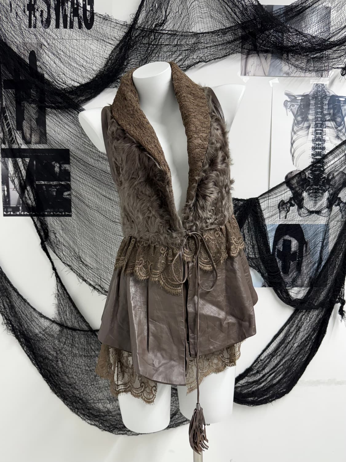 Real leather fur vest 상품이미지1