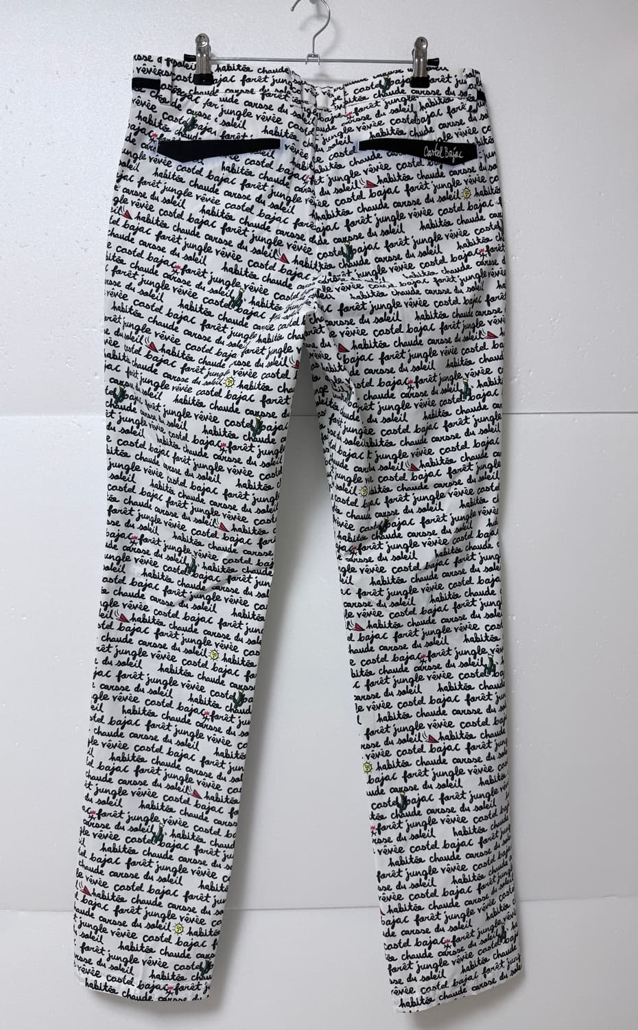 카스텔바작 골프 팬츠 화이트 레터링 슬림핏 새상품 30-31 상품이미지3