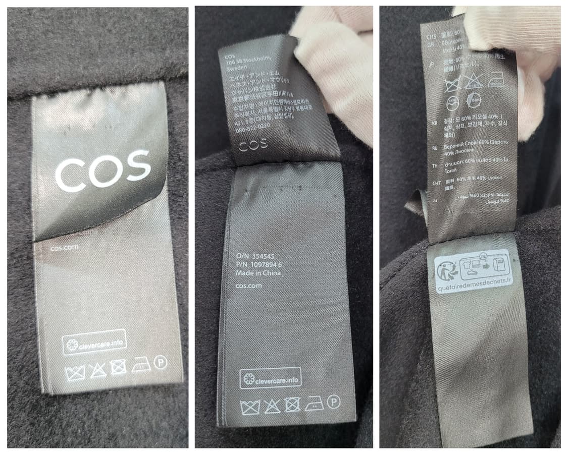 COS 코스 더블페이스 벨티드 울 코트 (EU)M/ 77-88사이즈 상품이미지8