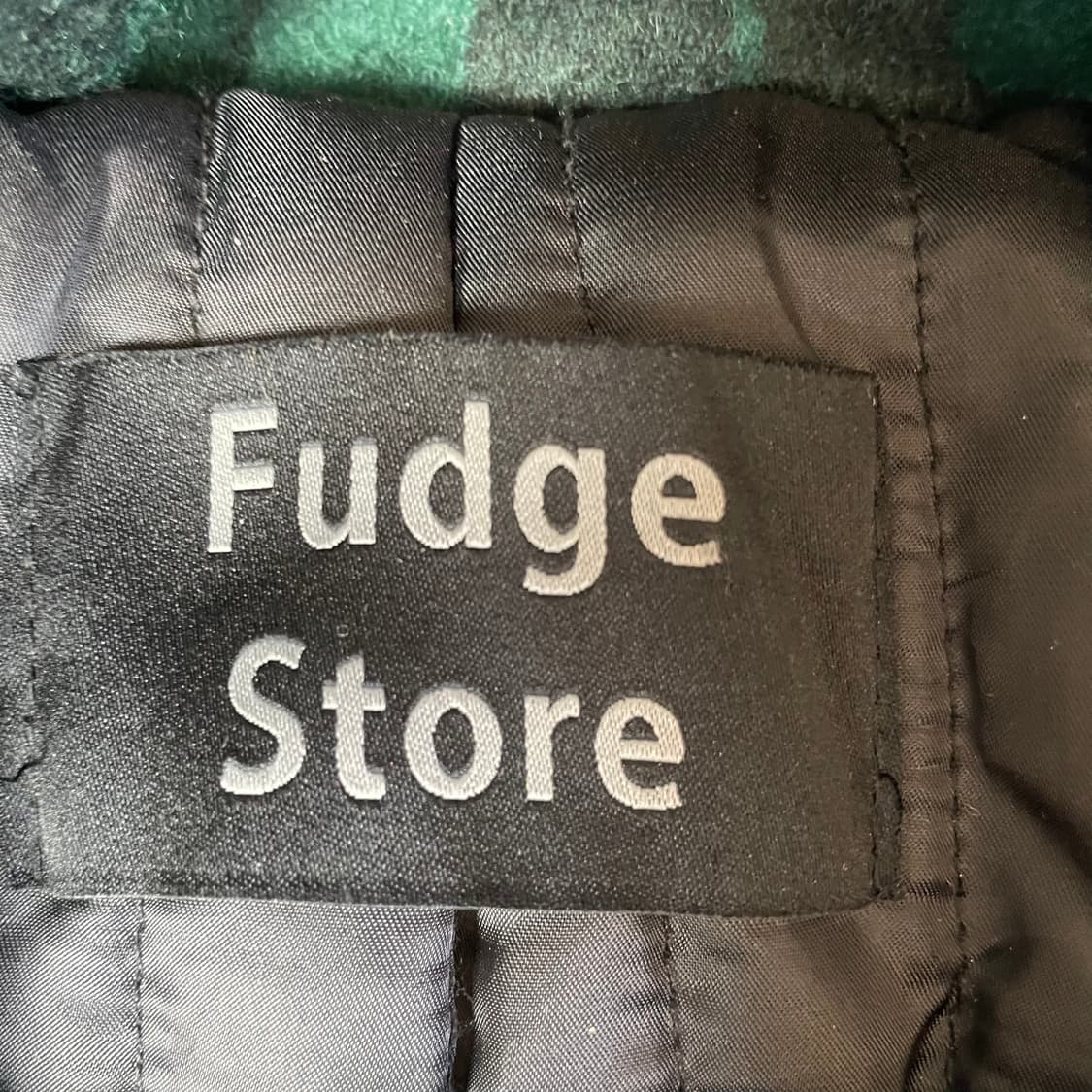 라퍼지스토어 네이비 후드 체크 더플코트 M 상품이미지4