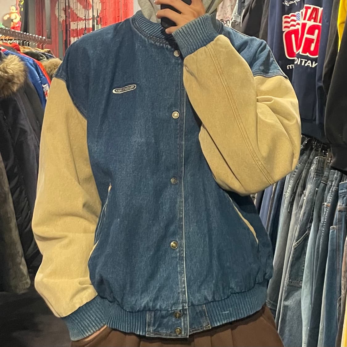 [IM] vtg 데님 바시티자켓 상품이미지1