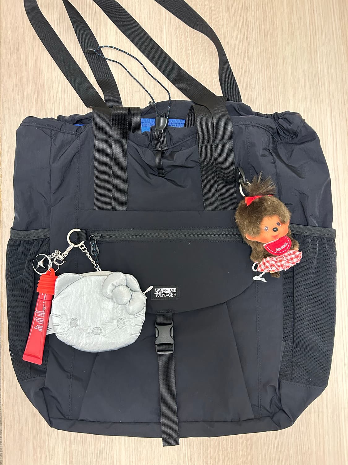 👚커스텀 ✂️ 🦧몬치치 인형 오리지널 대두 미니 키링(레드 체크 상품이미지4