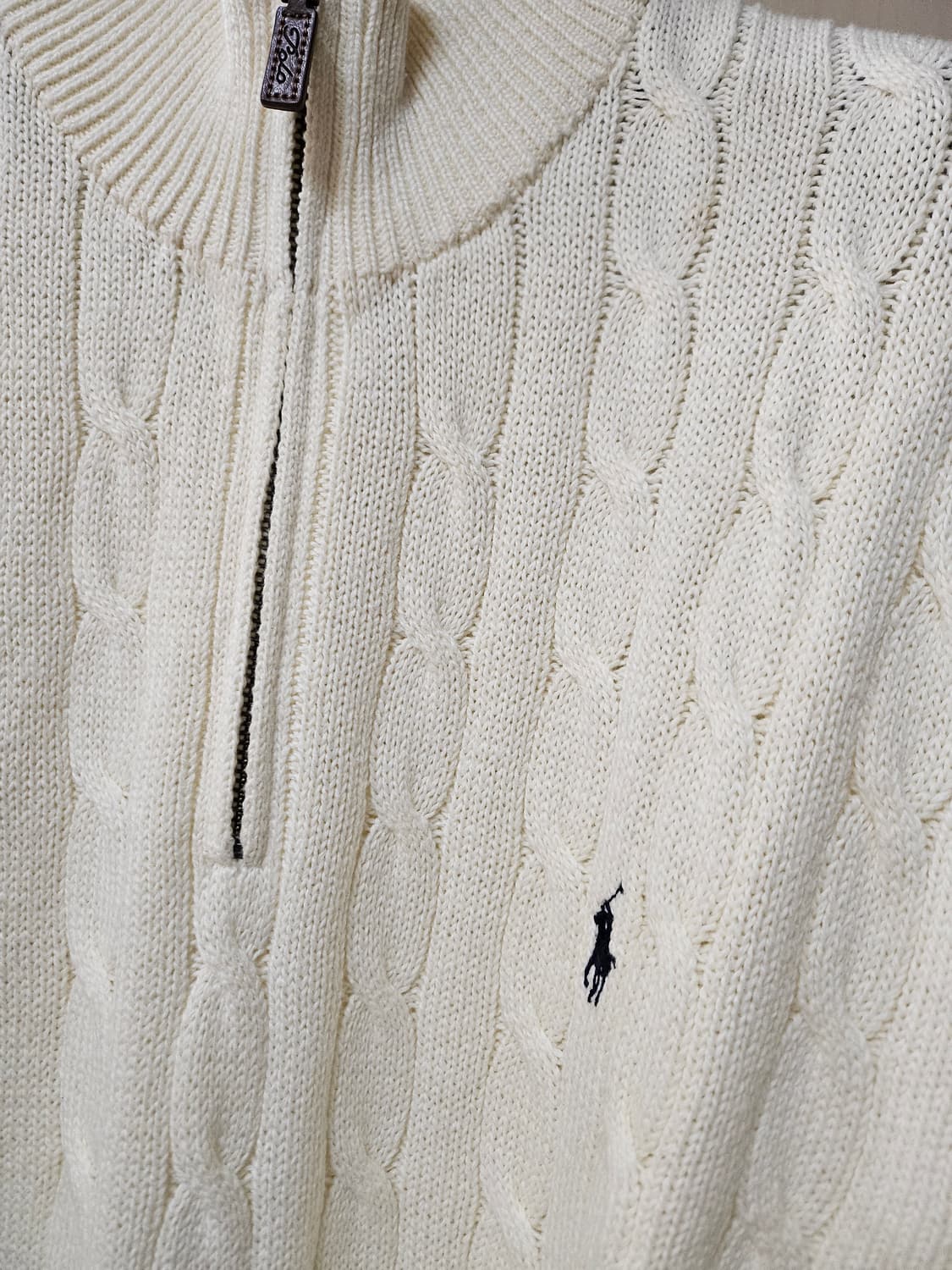 폴로 랄프로렌 케이블 하프집업 니트 XL 상품이미지3