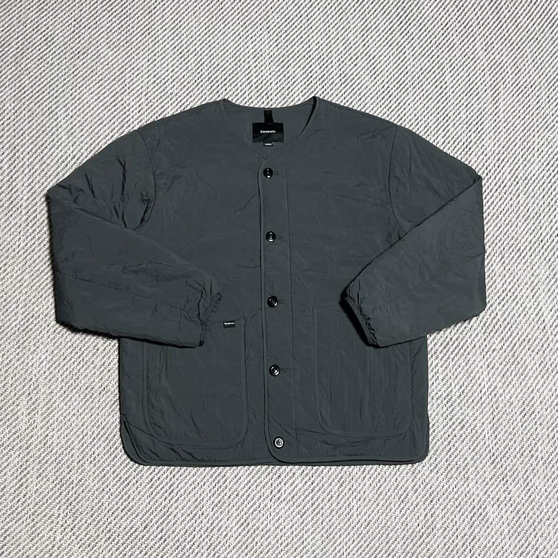 [L] Covernat 커버낫 퀼팅 올리브 자켓 상품이미지1