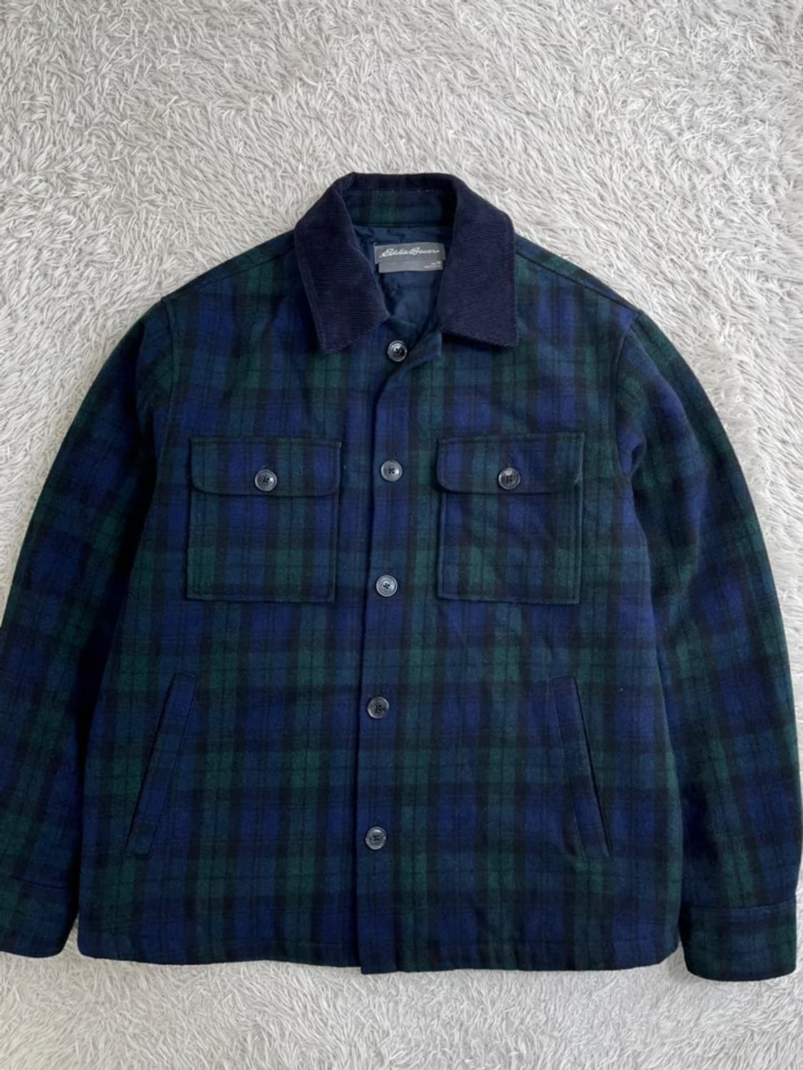 에디바우어 경량 패딩 체크 셔츠 자켓/#198 상품이미지1