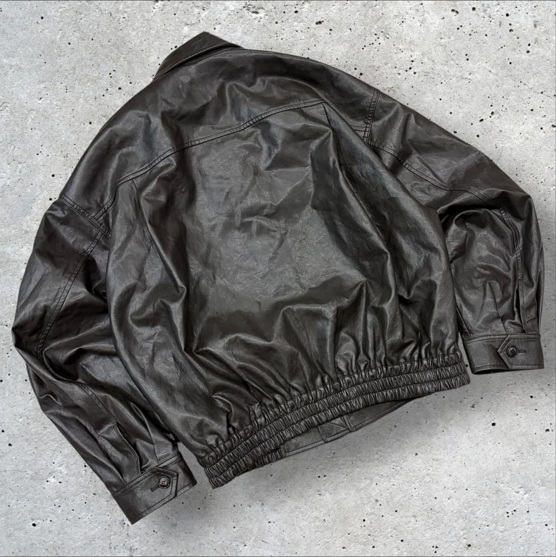 알테 Alte 브라운 레더 봄버 자켓 D175 상품이미지2